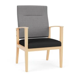 Mason Street Wood Oversize Patient Chair in Premium Upholstery