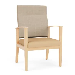 Mason Street Wood Oversize Patient Chair in Premium Upholstery