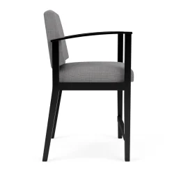 Mason Street Wood Oversize Hip Chair in Premium Upholstery
