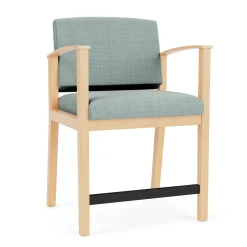 Mason Street Wood Oversize Hip Chair in Premium Upholstery