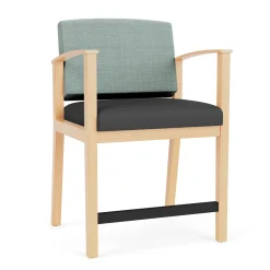 Mason Street Wood Oversize Hip Chair in Premium Upholstery