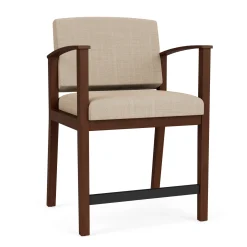 Mason Street Wood Oversize Hip Chair in Premium Upholstery