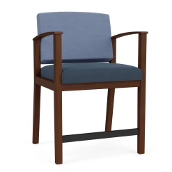 Mason Street Wood Oversize Hip Chair in Premium Upholstery