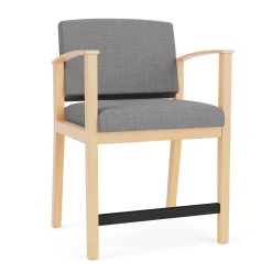 Mason Street Wood Oversize Hip Chair in Premium Upholstery