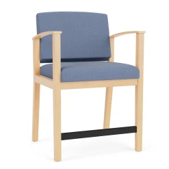 Mason Street Wood Oversize Hip Chair in Premium Upholstery