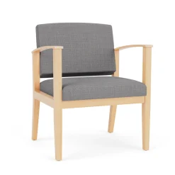 Mason Street Wood Oversized Guest Chair in Premium Upholstery