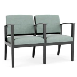 Mason Street Wood 2-Seat Sofa with Center Arm in Premium Upholstery