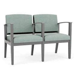 Mason Street Wood 2-Seat Sofa with Center Arm in Premium Upholstery