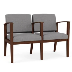 Mason Street Wood 2-Seat Sofa with Center Arm in Premium Upholstery