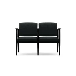Mason Street Wood 2-Seat Sofa with Center Arm in Premium Upholstery