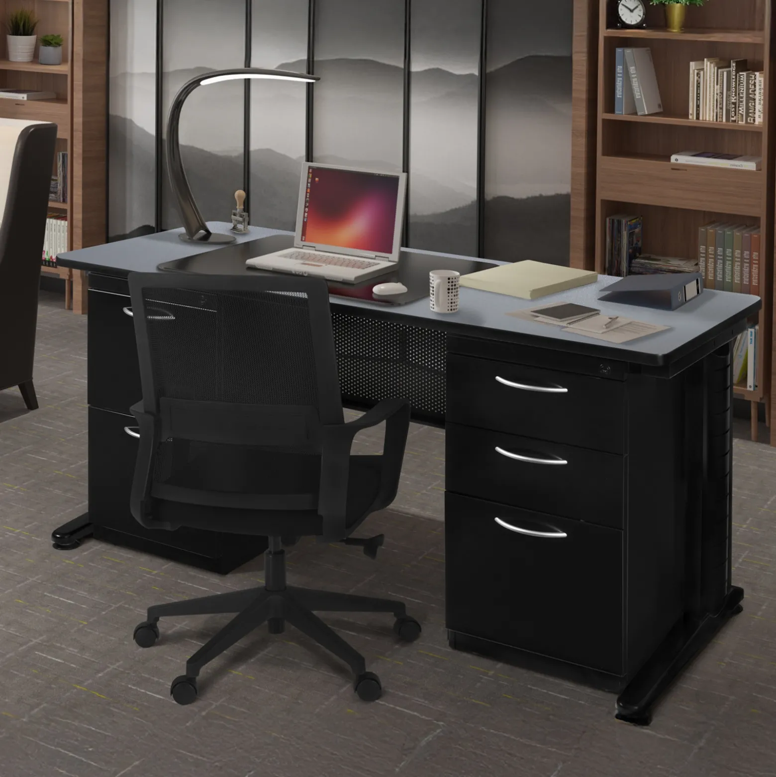 Merit Double Pedestal Desk - 72"W xv30"D