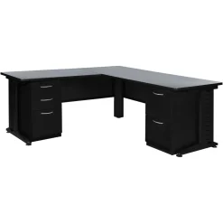 Merit Double Pedestal L-Shaped Desk - 66