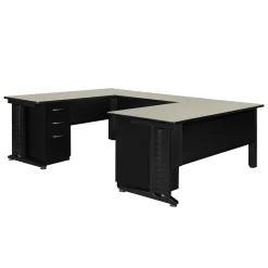 Merit Double Pedestal U-Desk - 66