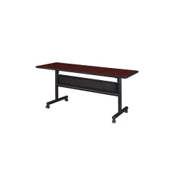 Merit Flip Top Training Table with Casters and Modesty Panel - 60"W x 24"D
