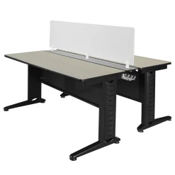 Merit 2-Person Workstation with Privacy Divider - 72
