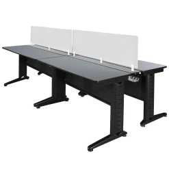 Merit 4-Person Workstation with Privacy Divider- 48"W x 24"D