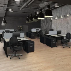 Merit 2-Person Workstation with Privacy Divider - 48