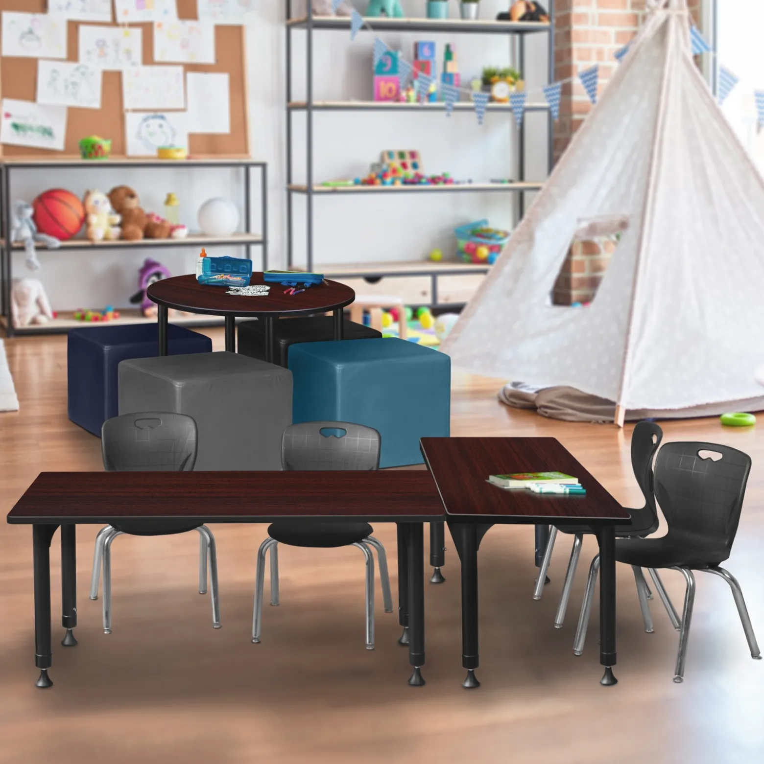 Merit Rectangle Height-Adjustable Table - 48"x30"