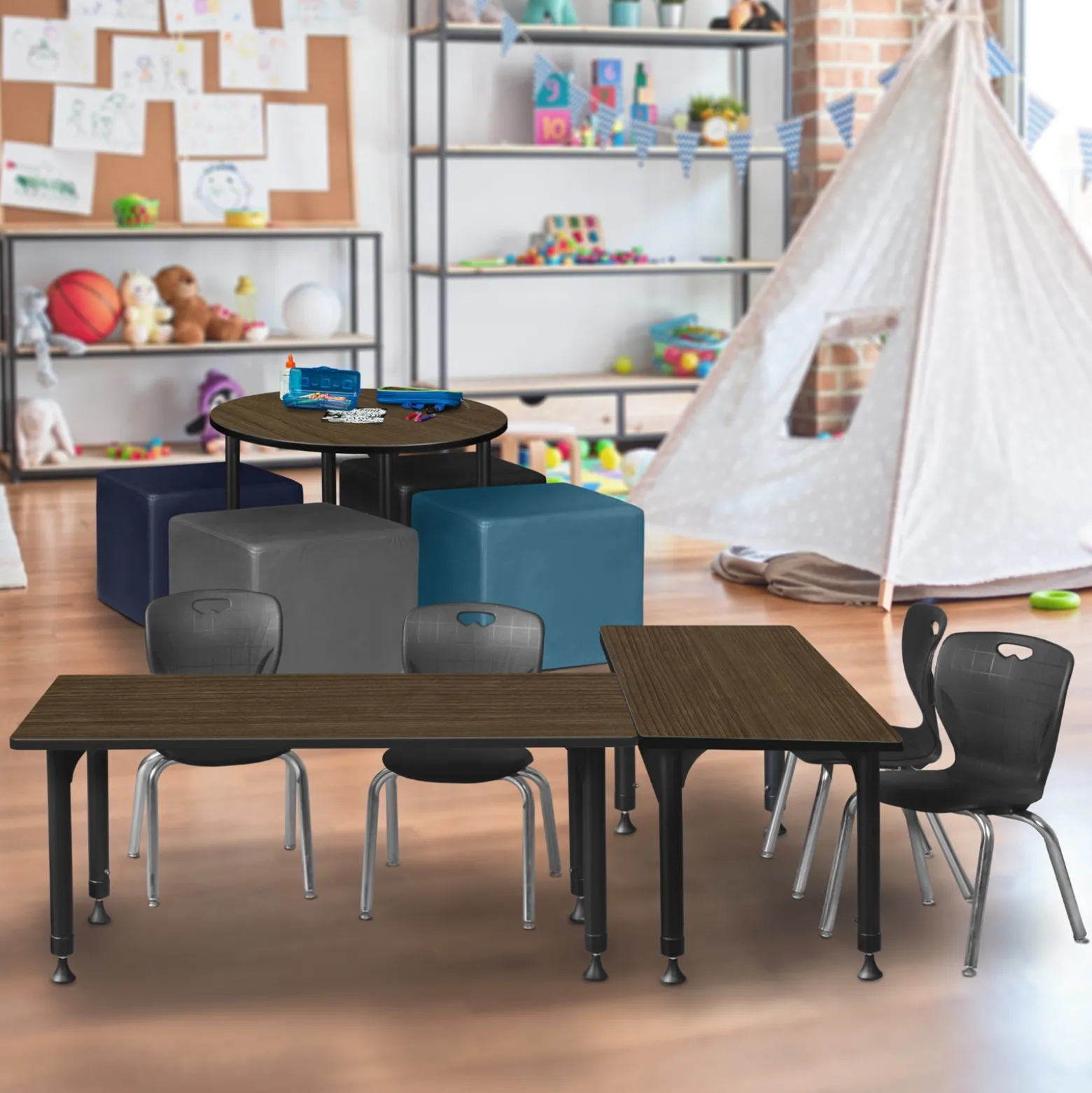 Merit Rectangle Height-Adjustable Table - 48"x30"
