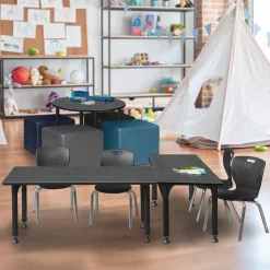 Merit Rectangle Height-Adjustable Table - 48