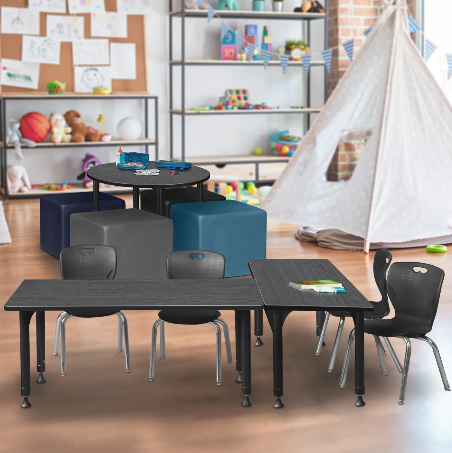 Merit Rectangle Height-Adjustable Table - 48"x30"