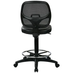 Mesh Back Stool with Vinyl Seat