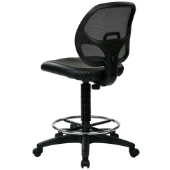 Mesh Back Stool with Vinyl Seat