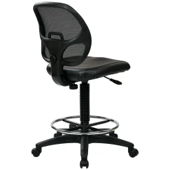 Mesh Back Stool with Vinyl Seat