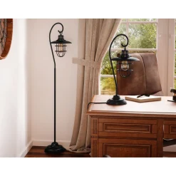 Metal Lantern Floor Lamp - 58.5"H
