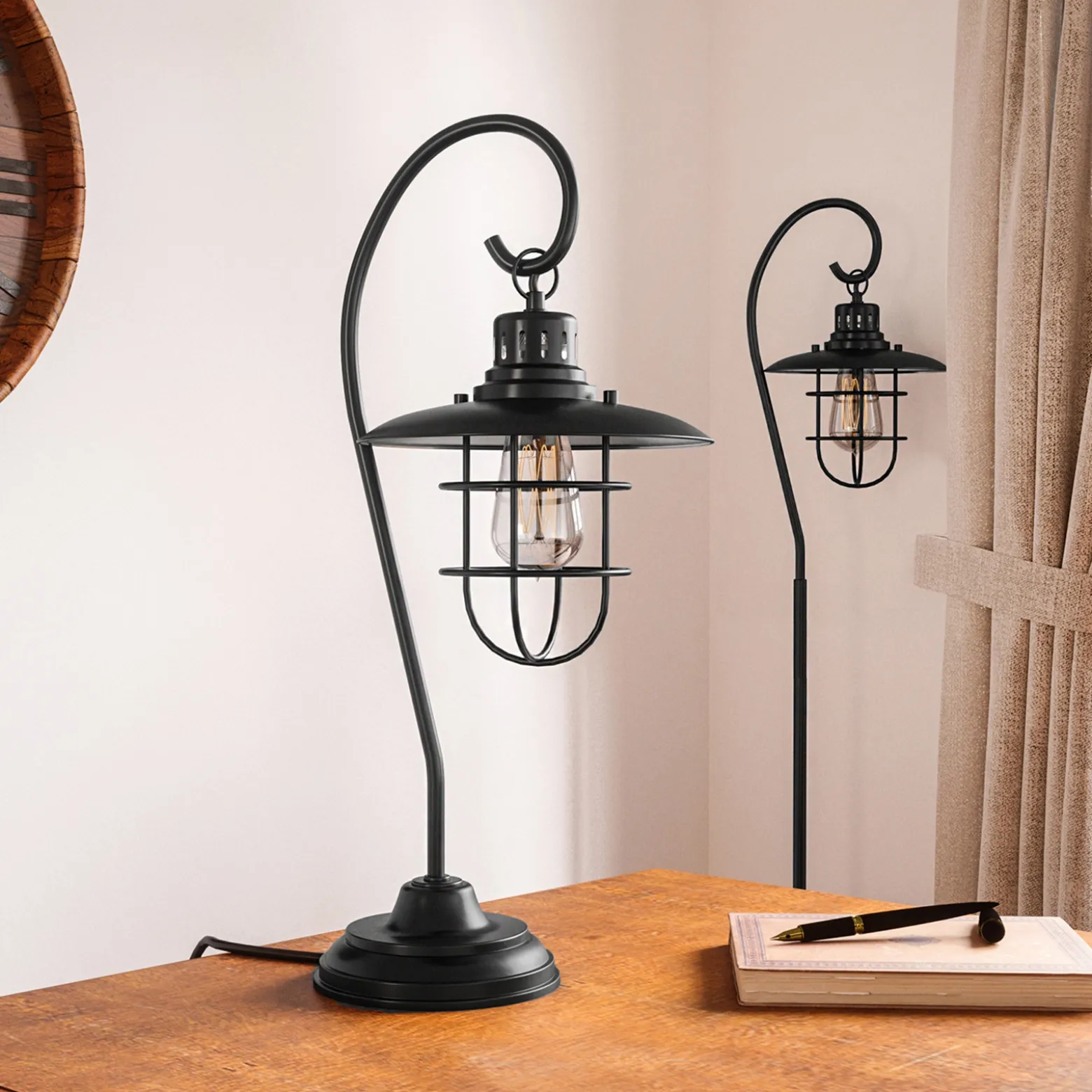 Metal Lantern Table Lamp
