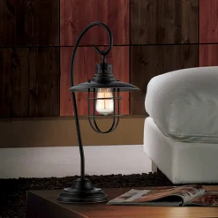 Metal Lantern Table Lamp