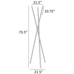 Metal Tripod Floor Lamp - 73.5