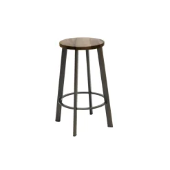 Metro Counter Height Stool with Wood Seat