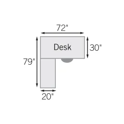 Metropolitan Reversible L-Shaped Desk with Storage File
