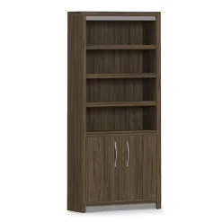 Metropolitan Six Shelf Bookcase with Doors - 78