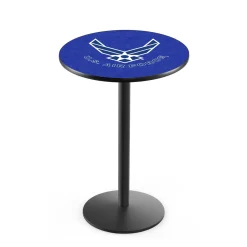 Military Logo Disc Base Table - 36"DIA x 42"H
