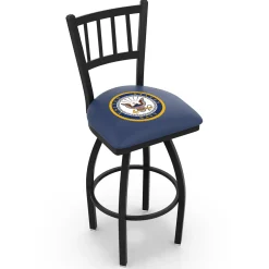 Military Logo Vertical-Backed Stool - 25