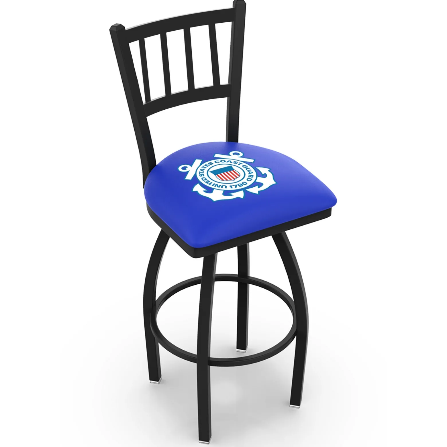 Military Logo Vertical-Backed Stool - 25"H