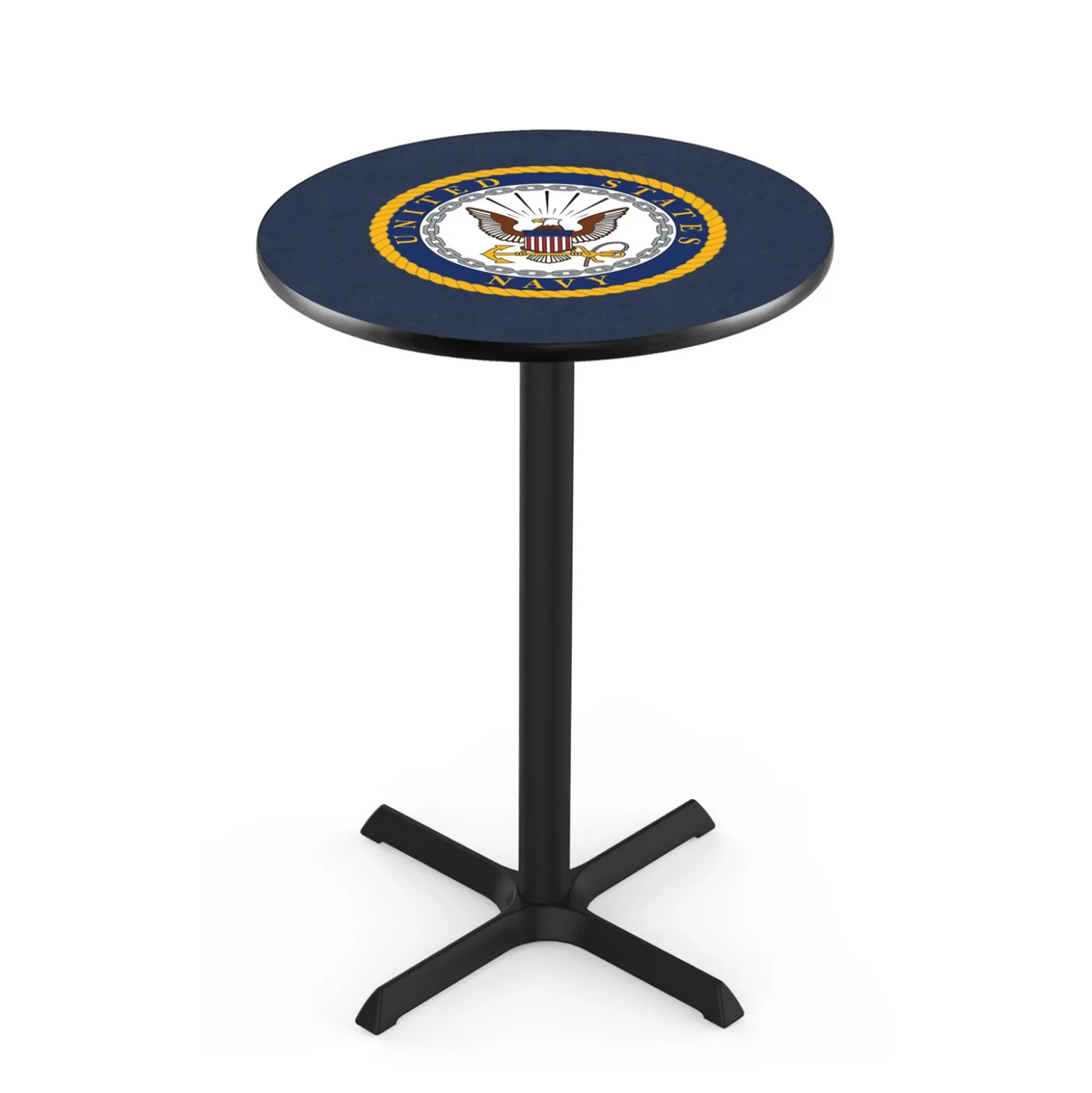 Military Logo X-Base Table - 36"DIA x 36"H
