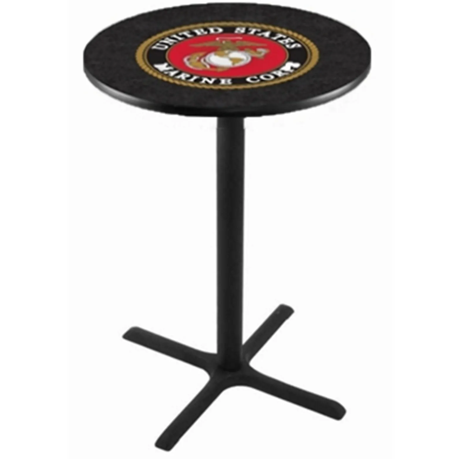 Military Logo X-Base Table - 36"DIA x 36"H