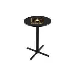 Military Logo X-Base Table - 28"DIA x 42"H
