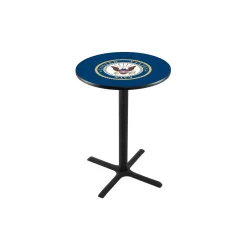 Military Logo X-Base Table - 28"DIA x 36"H