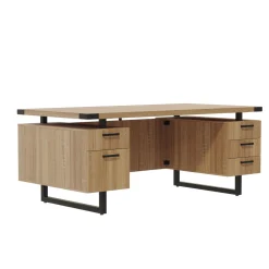 Mirella Double Pedestal Desk - 72"W