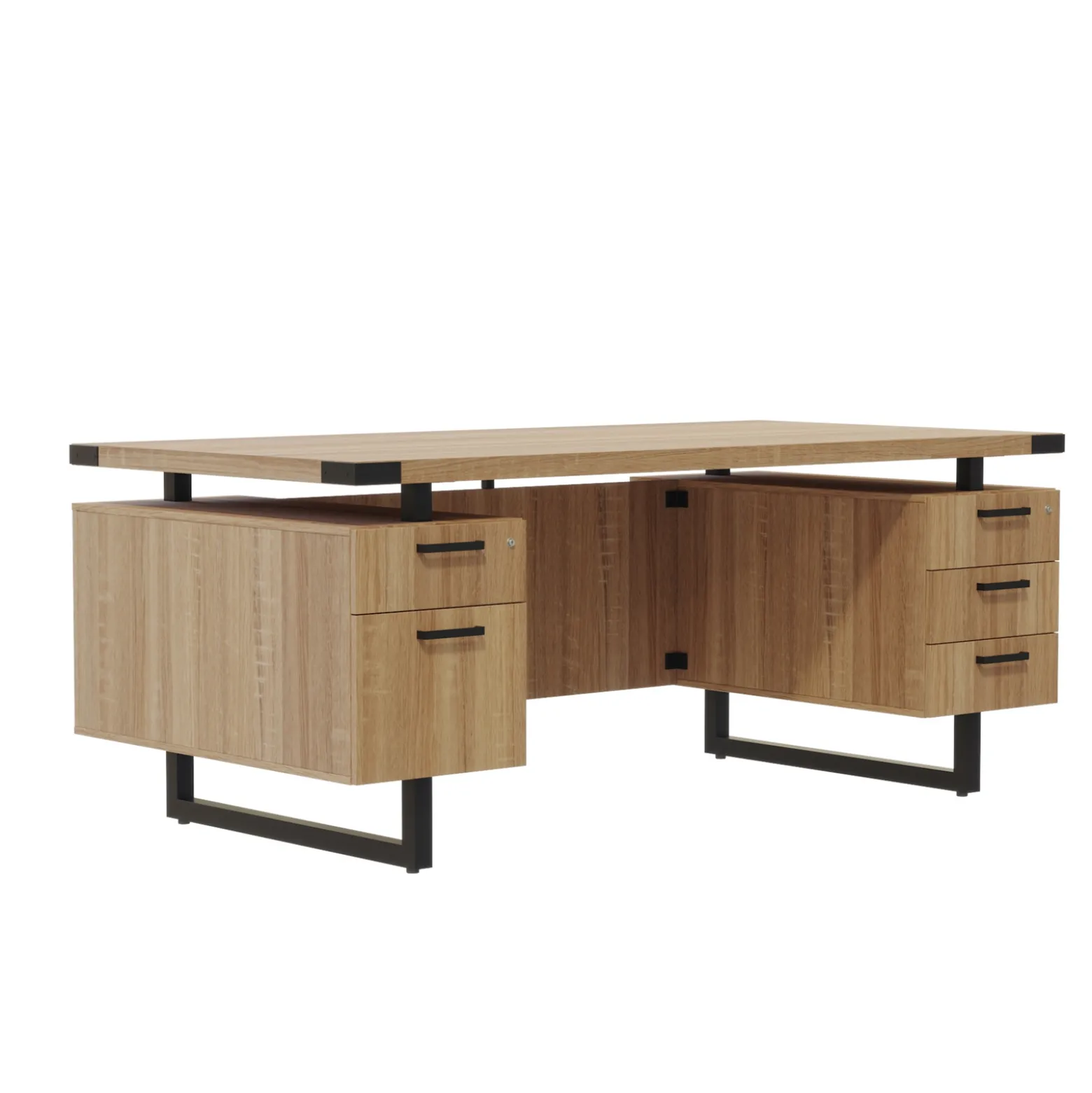 Mirella Double Pedestal Desk - 72"W