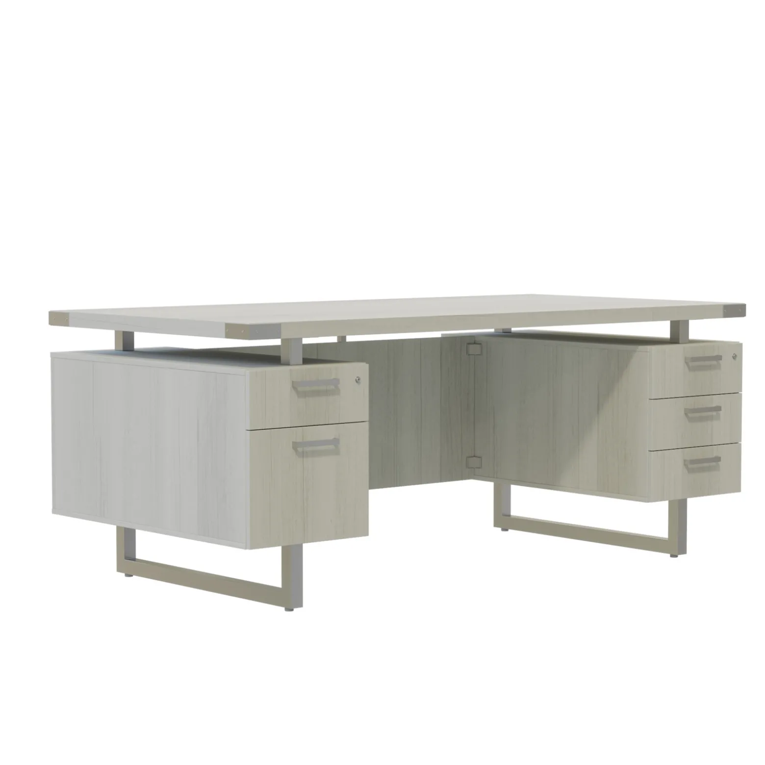 Mirella Double Pedestal Desk - 72"W