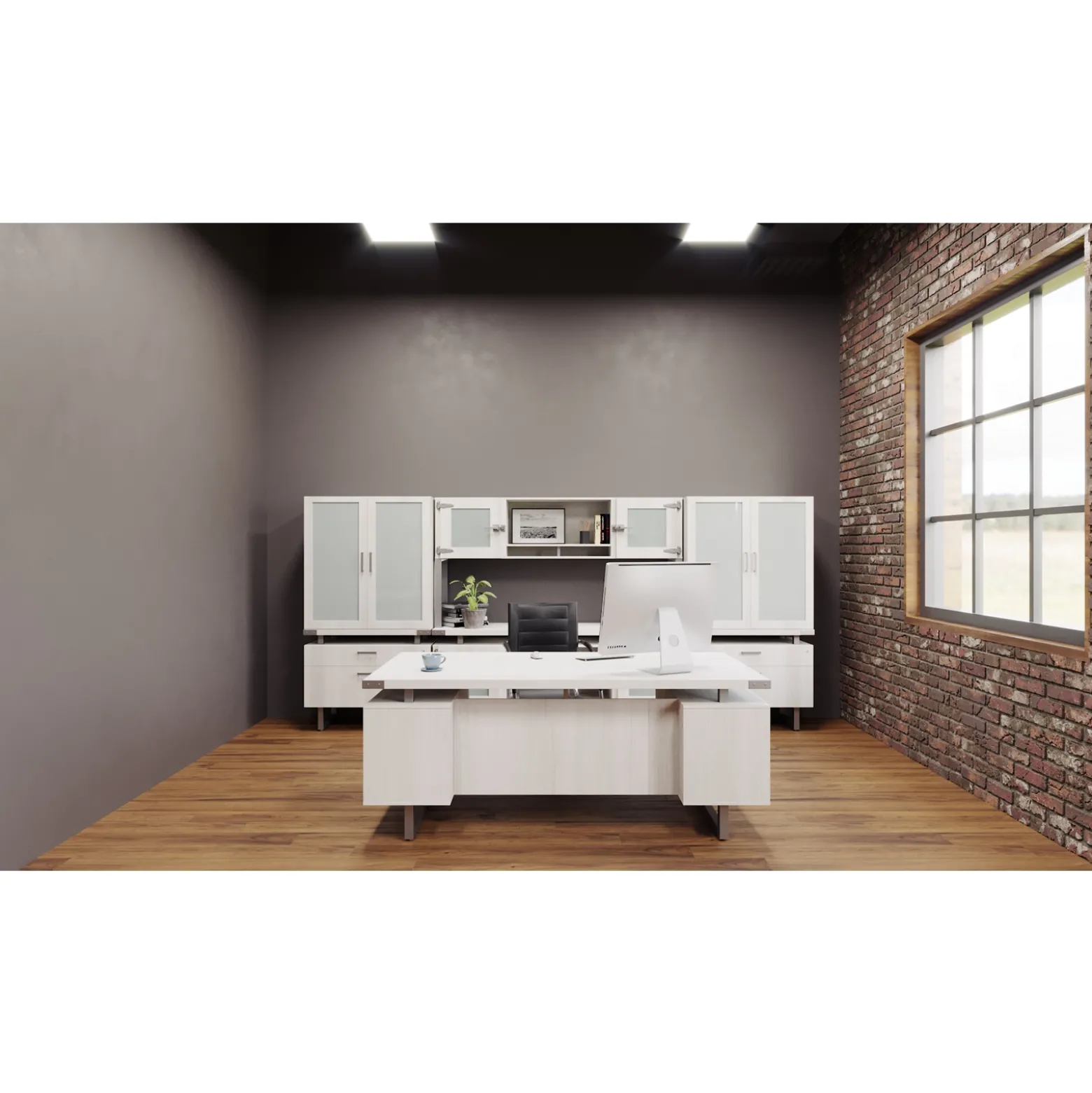 Mirella Double Pedestal Desk - 72"W