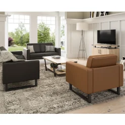 Mirella Lounge Sofa w/ Metal Legs