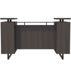 Mirella Reception Desk with Glass Countertop - 78