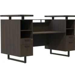 Mirella Reception Desk with Glass Countertop - 78