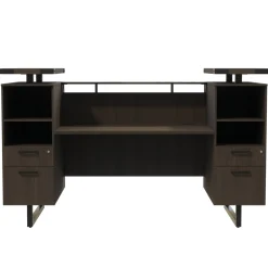 Mirella Reception Desk with Glass Countertop - 78